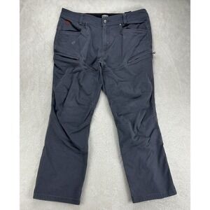 Brunt Pants Mens 36x28 Blue Canvas Workwear Utility Pocket Distressed Tag 36x30